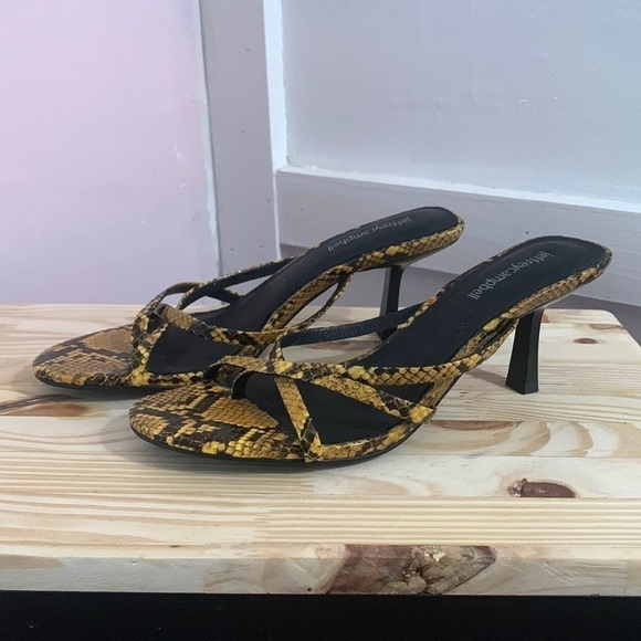 JEFFREY CAMPBELL Danah strappy mule heels size 7.5 - Picture 1 of 9